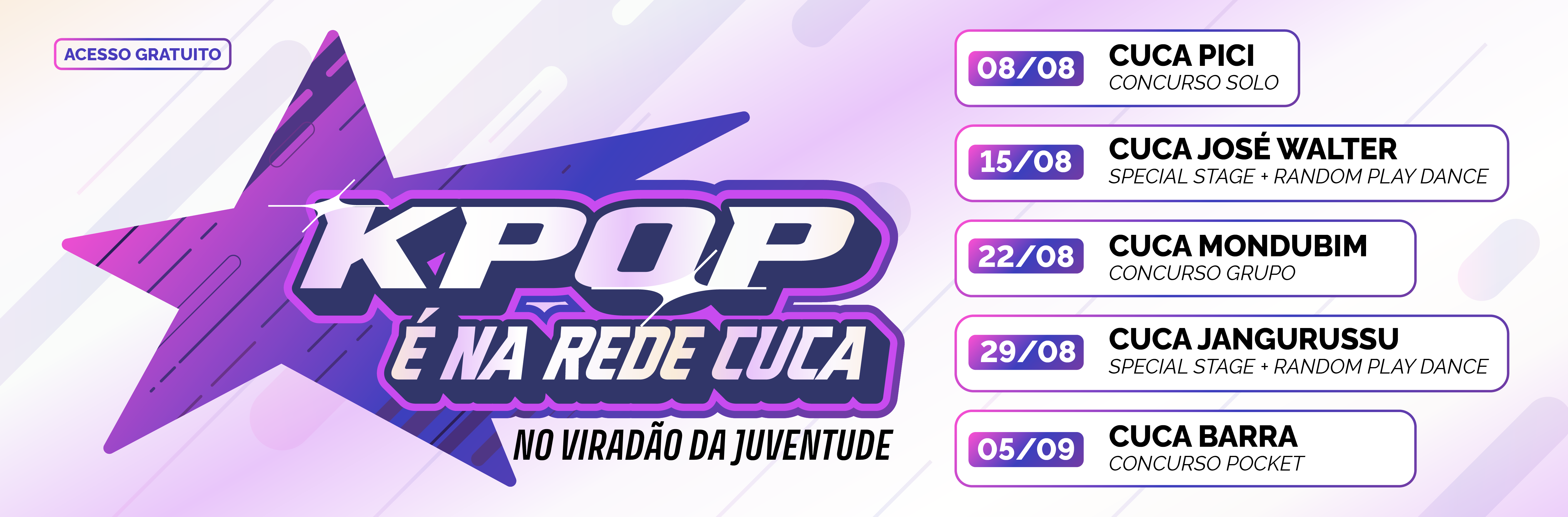 Banner K-POP é na Rede Cuca